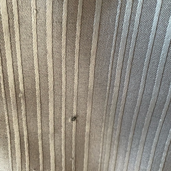 Blackout curtain panel, Silver Grommet, 63” long, 54” wide Gray stripe, Used - Picture 7 of 8